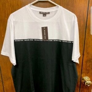 Michael Kors Black and White Men's Shirt